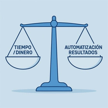 balanza beneficios de usar IA en marketing