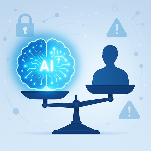 balanza cerebro riesgos del uso de IA en marketing